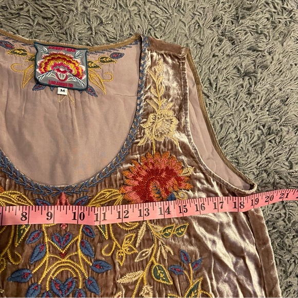 Johnny Was NEW Simona Embroidered Rayon Silk Velvet Dress Size M - Picture 11 of 14